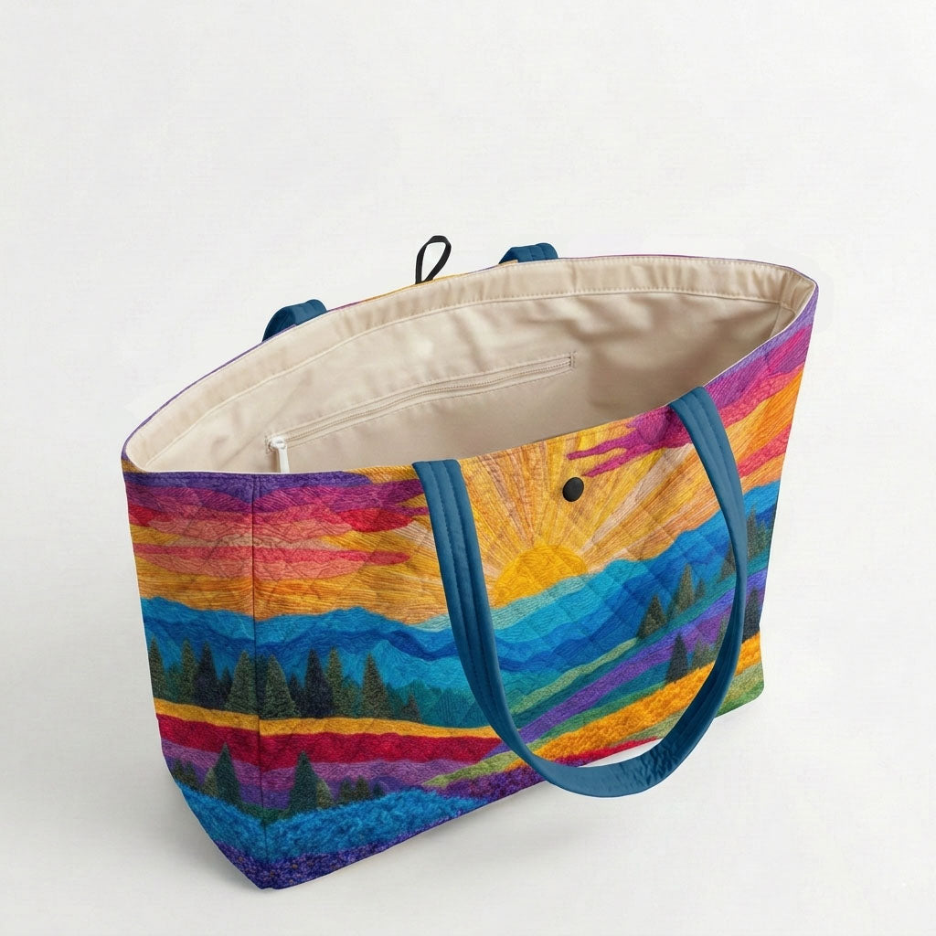 Sunrise Bloom Quilted Classic Tote Bag SN0DK041