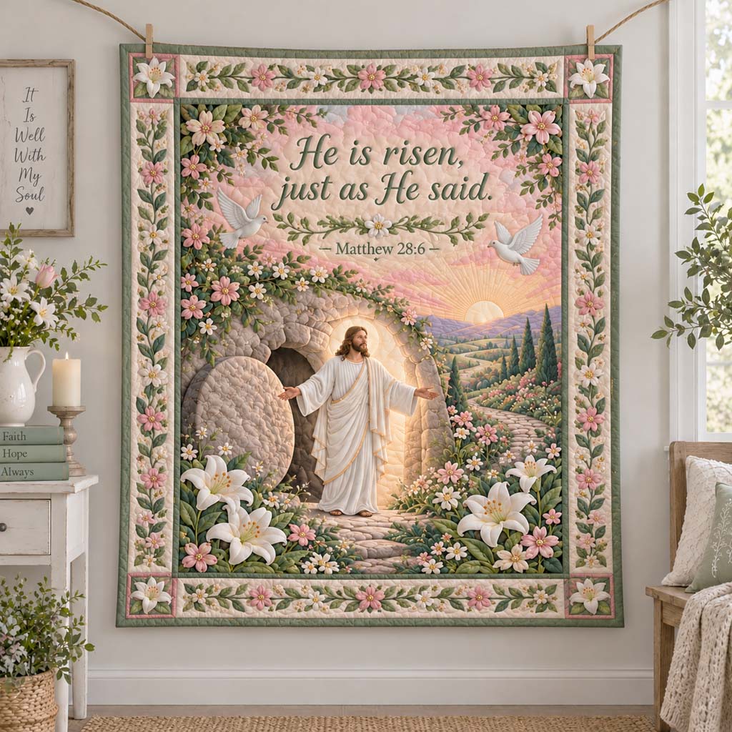 Sunrise Resurrection Quilted Blanket SN0HH0868