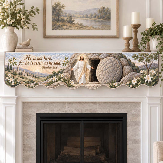 Sunrise Resurrection Quilted Mantel Scarf SN0HH0835