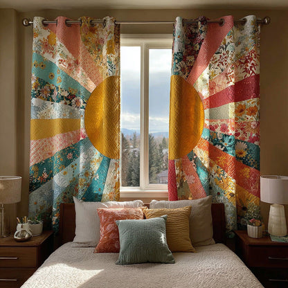 Sunrise Waves Quilted Curtains NCU0DH720