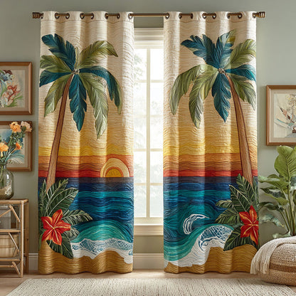 Sunset Beach Quilted Curtains NCU0ND92