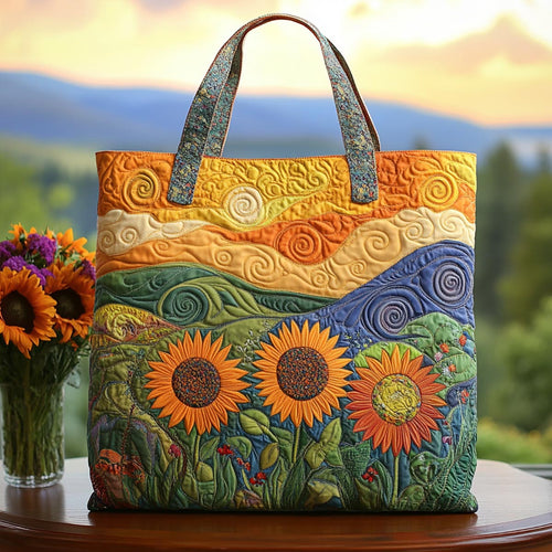 Sunset Blooms Quilted Tote Bag NCU0VL2723