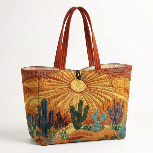 Sunset Desert Quilted Classic Tote Bag SN0NT037