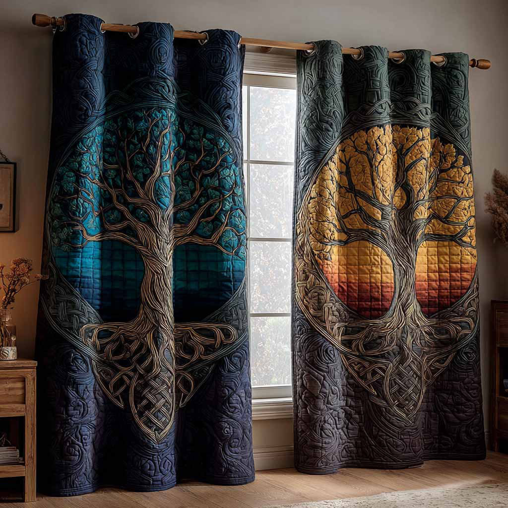 Sunset Roots Quilted Curtains NCU0DX069