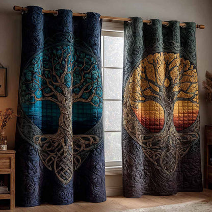 Sunset Roots Quilted Curtains NCU0DX069