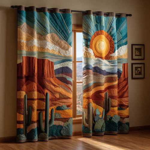 Sunset Vista Quilted Curtains NCU0DH801