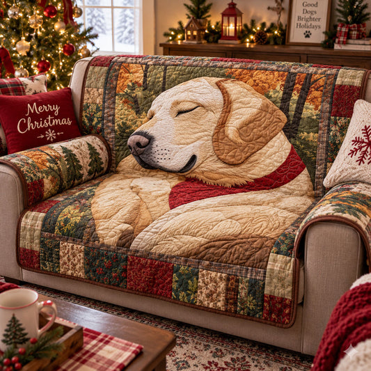 Sweet Dreams Retriever Quilted Sofa Cover SN0PT1341