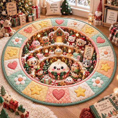Sweetheart Holiday Town Quilted Round Mat SN0DV812