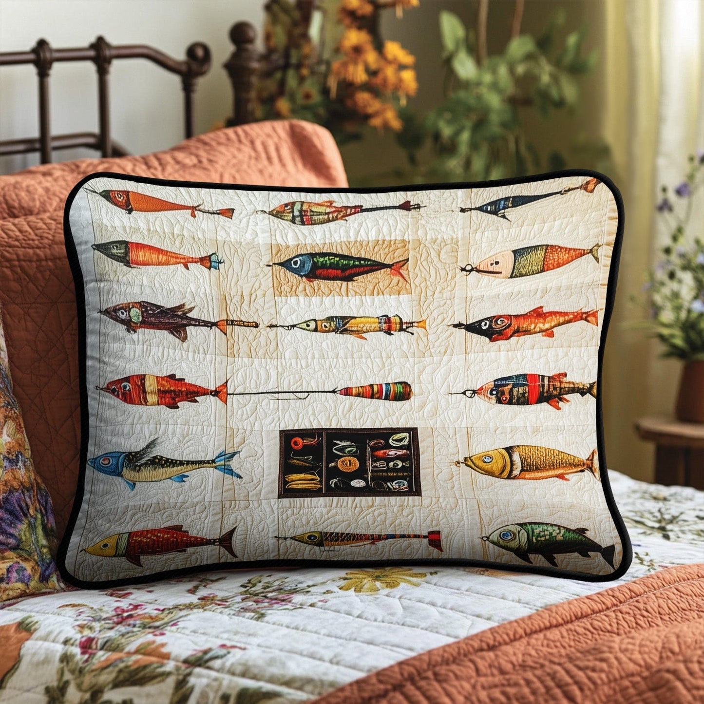 Tackle Box Dreams Quilted Bedding Pillow Case NCU0PT5822