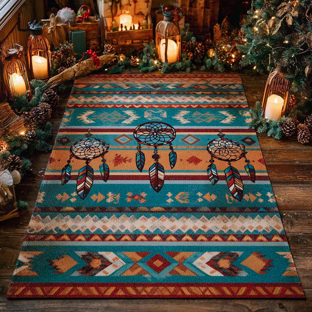 Teal Canyon Weave Area Rug NCU0XD1857