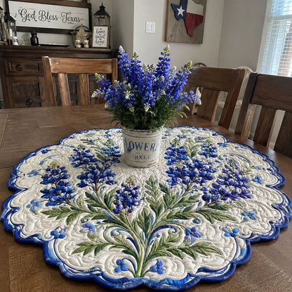 Texas Prairie Bloom Custom Shape Quilted Table Topper SN0PT865