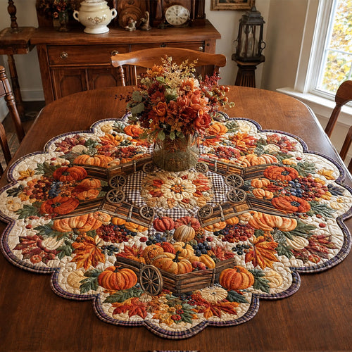 Thankful Heart Custom Shape Quilted Table Topper SN0PT500