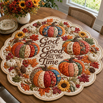 Thankful Hearts Custom Shape Quilted Table Topper SN0PT458