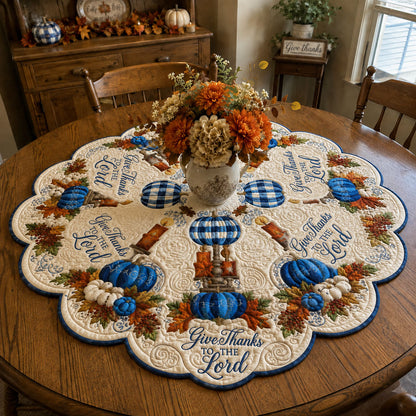 Thankful Living Custom Shape Quilted Table Topper SN0PT501