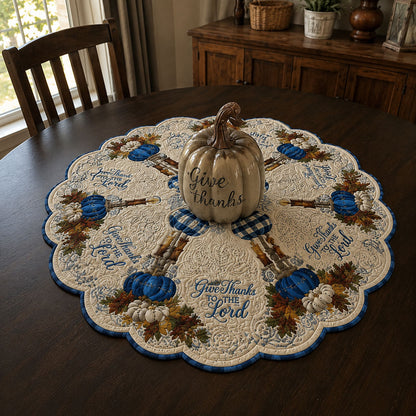 Thankful Living Custom Shape Quilted Table Topper SN0PT501