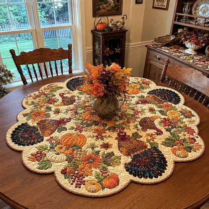 Thankful Season Custom Shape Quilted Table Topper SN0PT502