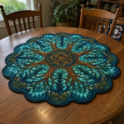 The Ancient Tree Custom Shape Quilted Table Topper SN0PT736