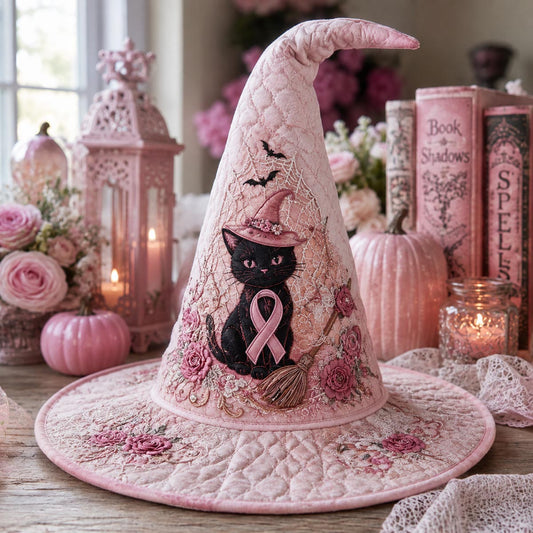 The Black Cat Hope Quilted Witch Hat SN0DV439