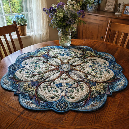 The Blue Heritage Custom Shape Quilted Table Topper SN0PT737