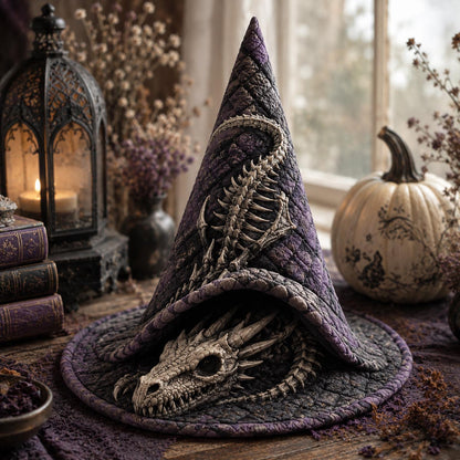 The Bone Wyrm Quilted Witch Hat SN0DV361
