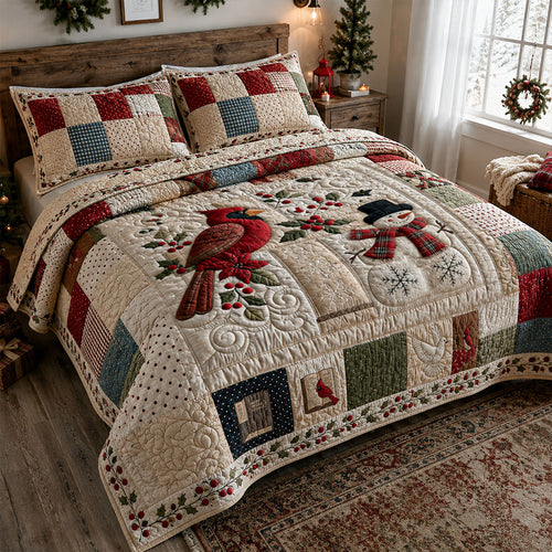 The Cardinal's Promise 3-Piece Quilted Bedding Set SN0PT427