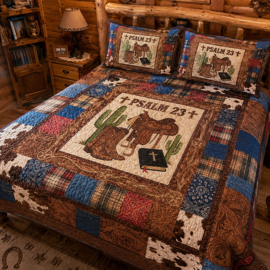 The Cowboy’s Sanctuary 3-Piece Quilted Bedding Set SN0PT095