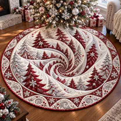 The Endless Christmas Wonderland Quilted Round Mat SN0PT1369