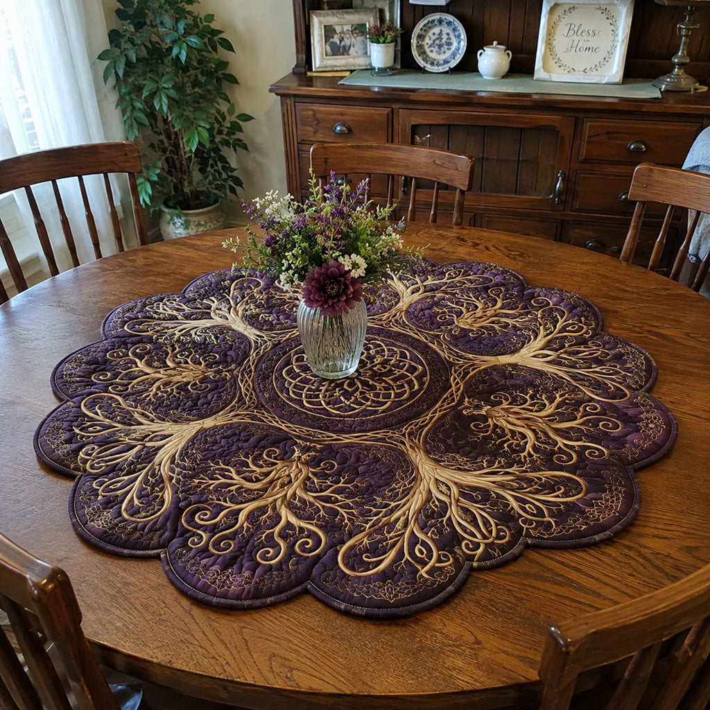 The Heritage Tree Custom Shape Quilted Table Topper SN0PT739