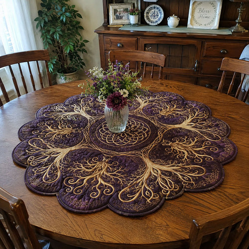 The Heritage Tree Custom Shape Quilted Table Topper SN0PT739