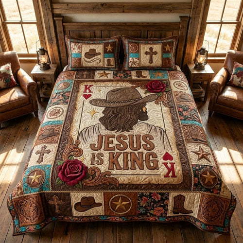 The King of My Heart 3-Piece Quilted Bedding Set SN0PT099