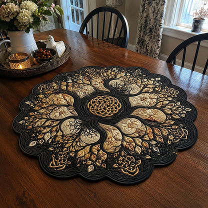 The Living Tree Custom Shape Quilted Table Topper SN0PT740