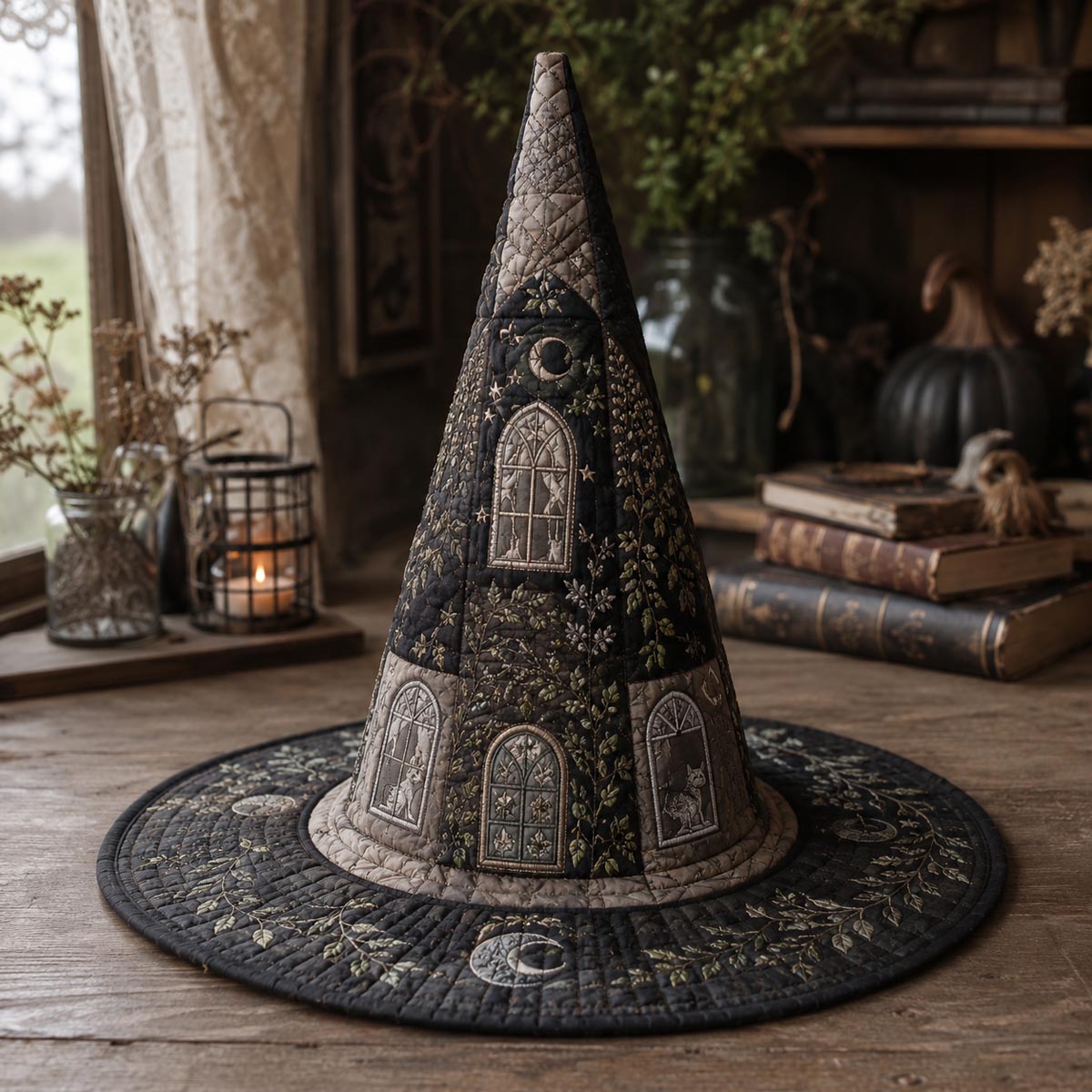 The Midnight Chapel Quilted Witch Hat SN0DV265
