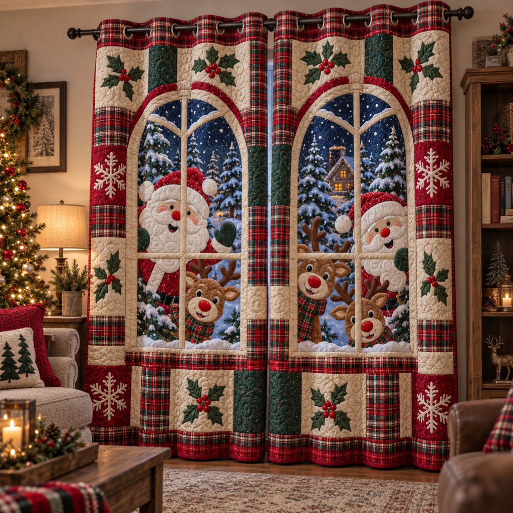 The North Pole Came Home Quilted Curtains SN0PT1095
