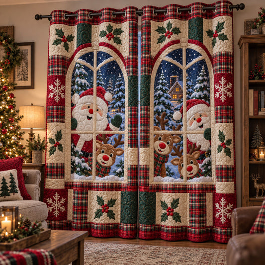 The North Pole Came Home Quilted Curtains SN0PT1095