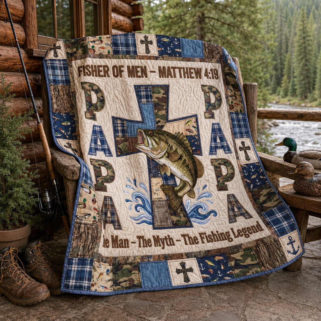 The Patriarch’s Fishing Legacy Quilted Blanket SN0PT086
