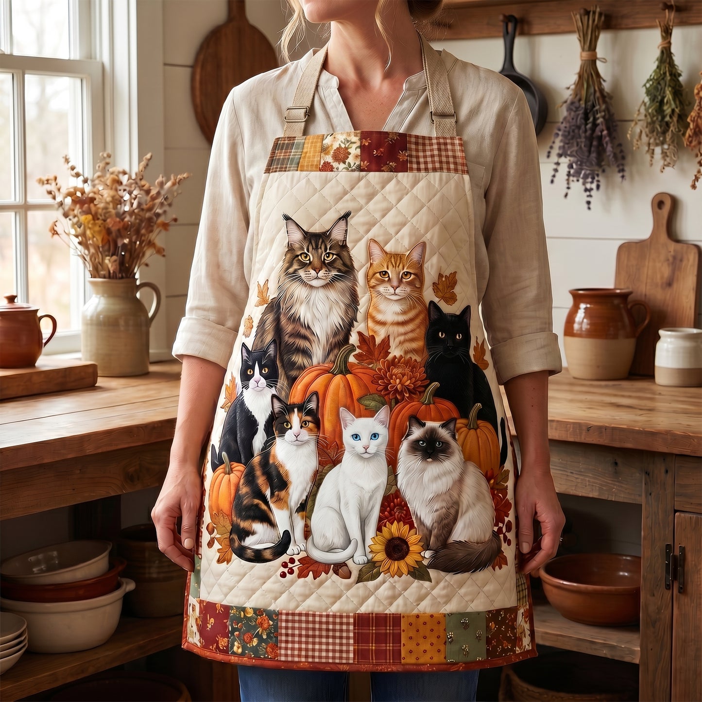The Purrfect Gathering Quilted Apron SN0DV088