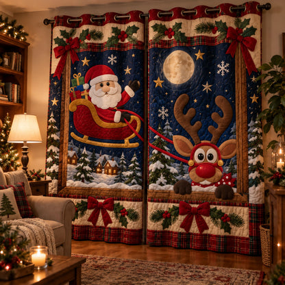 The Reindeer Know The Way Quilted Curtains SN0PT1096