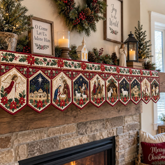 The Sacred Christmas Quilted Mantel Scarf SN0PT1075