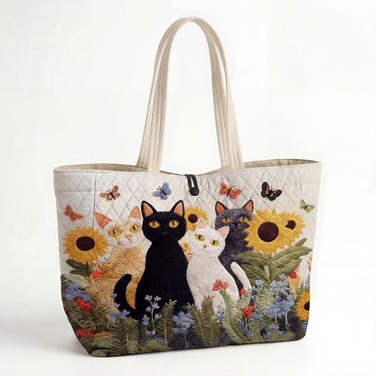 The Social Cat-izen Quilted Classic Tote Bag SN0PT045