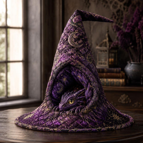 The Violet Wyrm Quilted Witch Hat SN0DV364