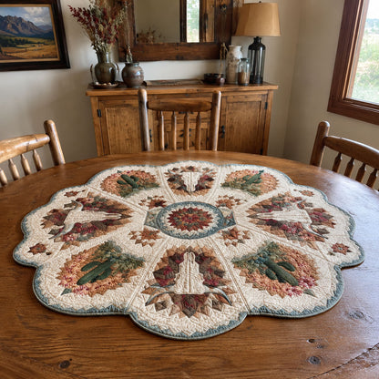 The Western Guardian Custom Shape Quilted Table Topper SN0PT820