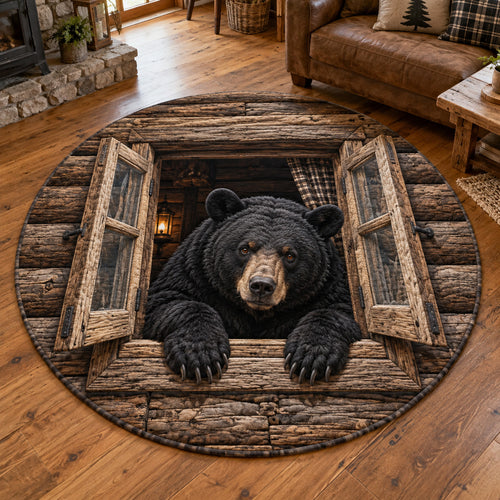 Timber Bear Quilted Round Mat SN0TV716