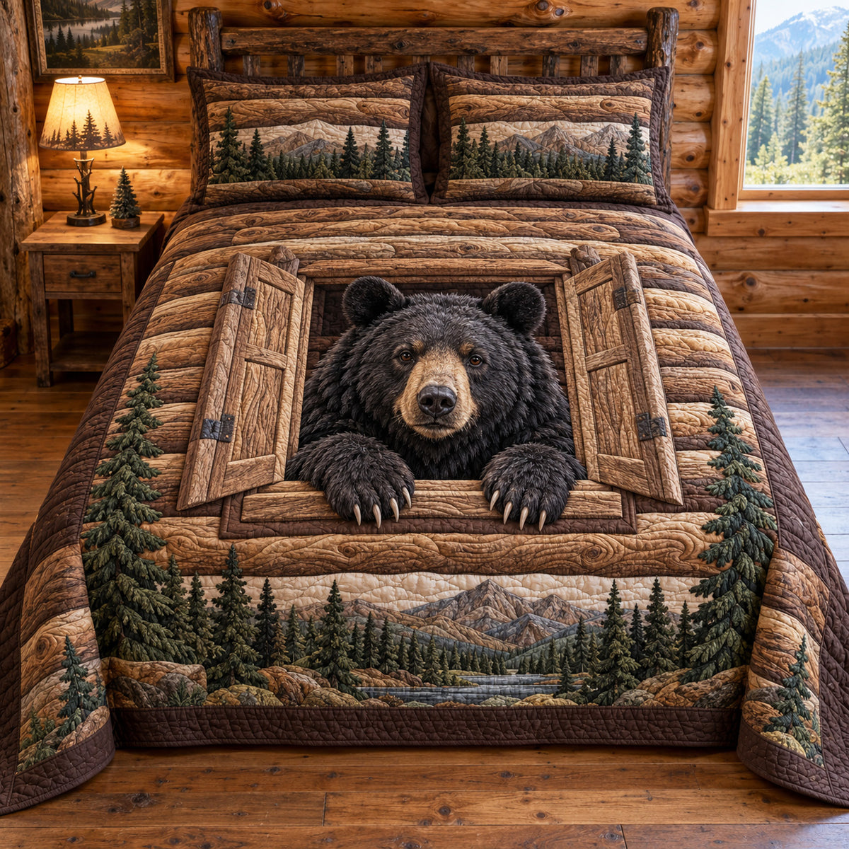 Timber Guardian 3-Piece Quilted Bedding Set SN0TV816