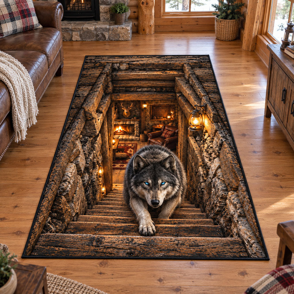 Timber Wolf Stairway Area Rug SN0PT1399