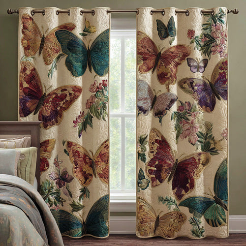 Timeless Butterflies Quilted Curtains NCU0DH777