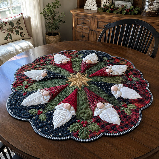 Timeless Christmas Gathering Custom Shape Quilted Table Topper SN0PT981