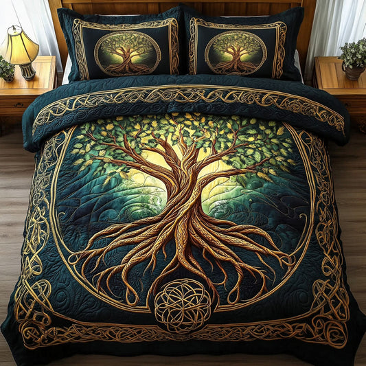 Timeless Growth 3-Piece Quilted Bedding Set NCU0VL873