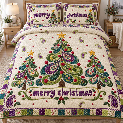 Timeless Pine 3-Piece Quilted Bedding Set SN0TD1151