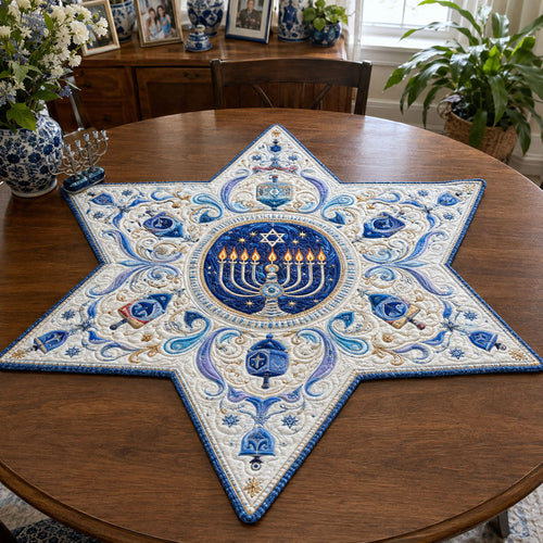 Timeless Star Custom Shape Quilted Table Topper SN0PT803