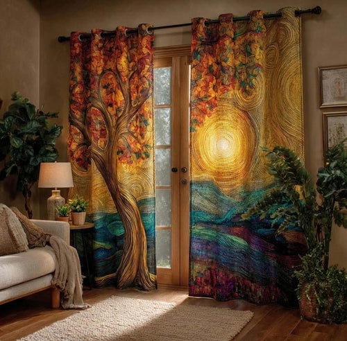 Timeless Tree Quilted Curtains NCU0QQ262